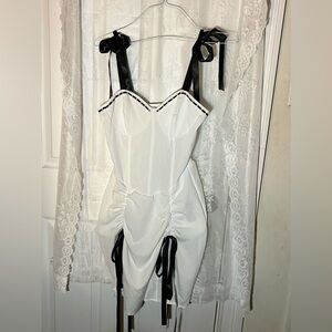 Women’s Coquette White Bow Dress, Size S